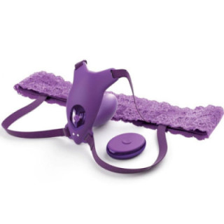 FANTASY FOR HER - ARNÊS DE BORBOLETA G-SPOT COM VIBRADOR. RECARREGÁVEL E CONTROLE REMOTO VIOLETA