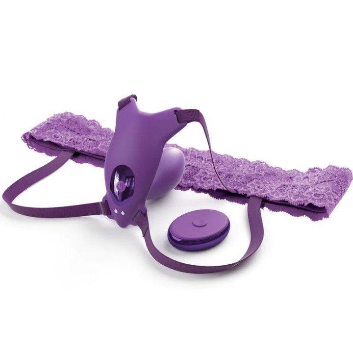 FANTASY FOR HER - ARNÊS DE BORBOLETA G-SPOT COM VIBRADOR. RECARREGÁVEL E CONTROLE REMOTO VIOLETA