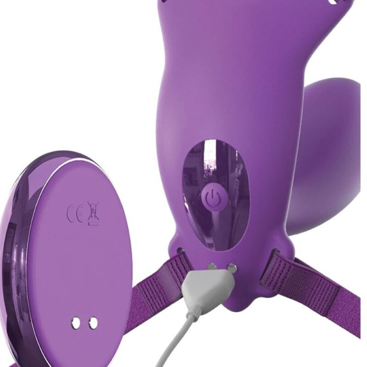 FANTASY FOR HER - ARNÊS DE BORBOLETA G-SPOT COM VIBRADOR. RECARREGÁVEL E CONTROLE REMOTO VIOLETA