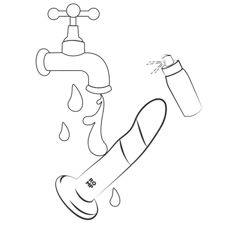 ROMP - DIZI DILDO DE SILICONE COM VENTOSA TRICOLOR 18 CM