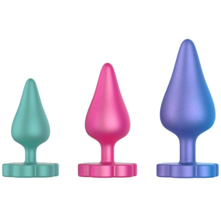 ROMP - KIT DE TREINAMENTO ANAL LUSTER P/M/G COM BASE EM FORMATO DE FLOR