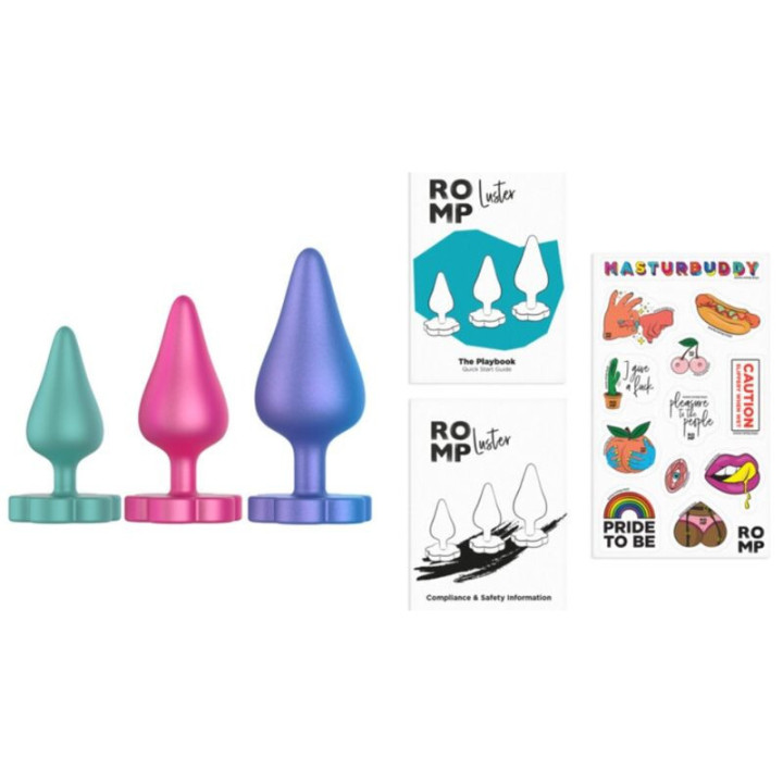 ROMP - KIT DE TREINAMENTO ANAL LUSTER P/M/G COM BASE EM FORMATO DE FLOR