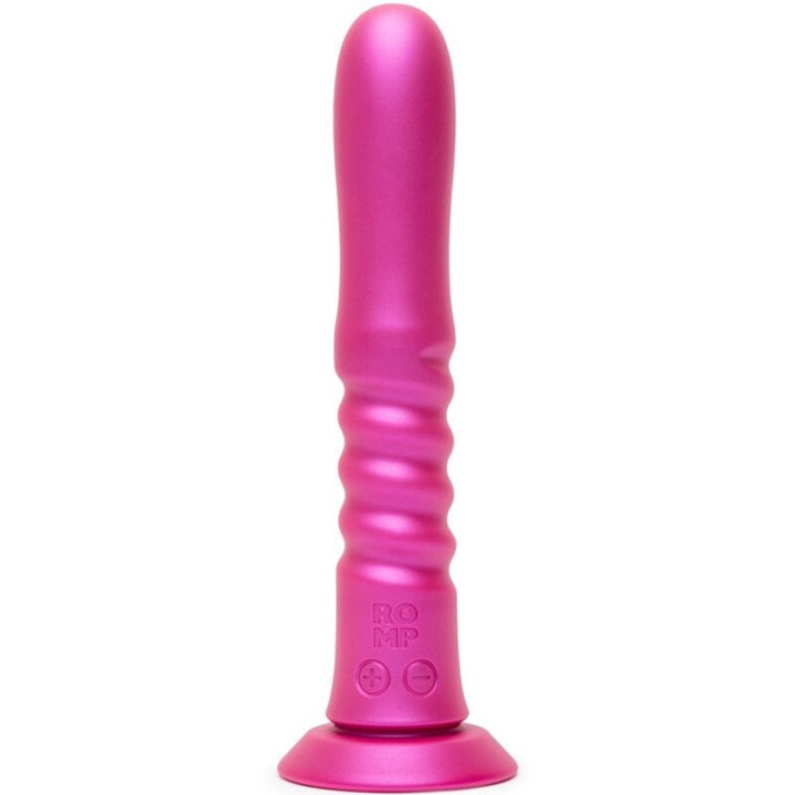 ROMP - JIGGLE VIBRADOR COM MOVIMENTOS PARA CIMA E PARA BAIXO COM VENTOSA ROSA