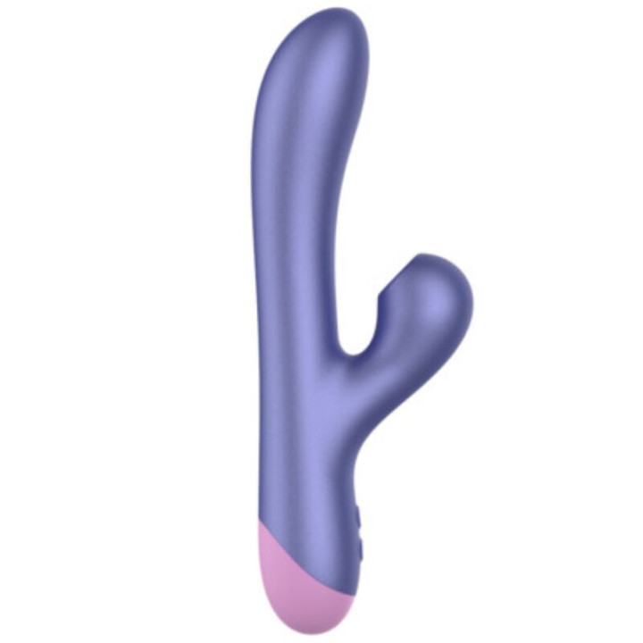 ROMP - PULSE RABBIT VIBRADOR DUPLO PARA PONTO G AZUL ELÉTRICO