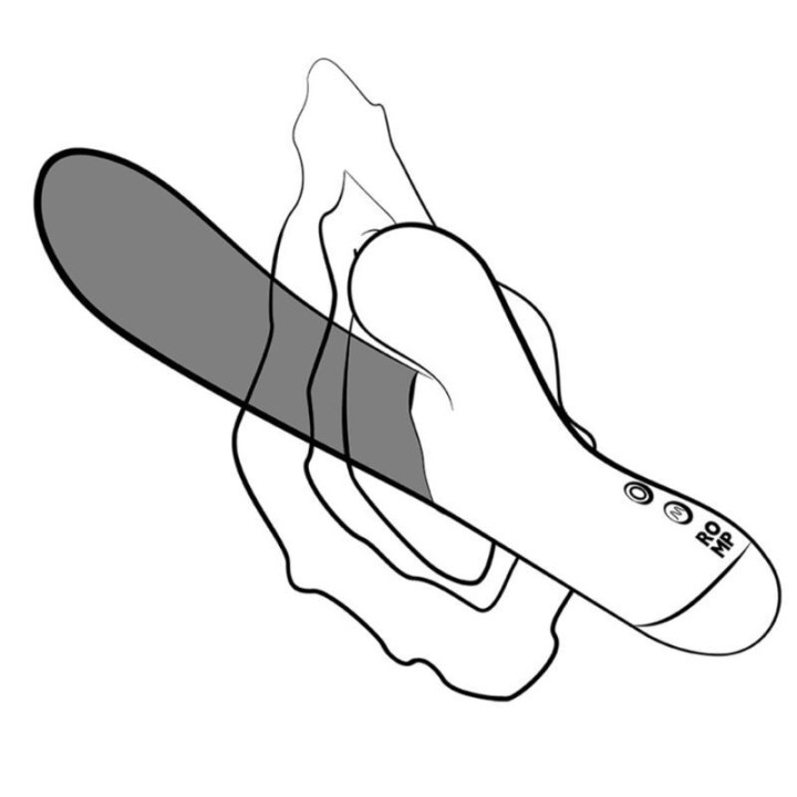 ROMP - PULSE RABBIT VIBRADOR DUPLO PARA PONTO G AZUL ELÉTRICO