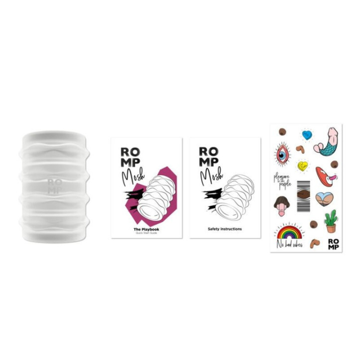 ROMP - MOSH MASTURBADOR MASCULINO TRANSPARENTE COM BAINHA REVERSÍVEL DE 6 CM