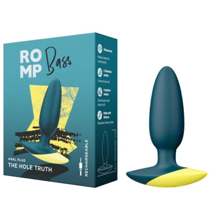 ROMP - BASS VIBRADOR ANAL PLUG 10 CM VERDE