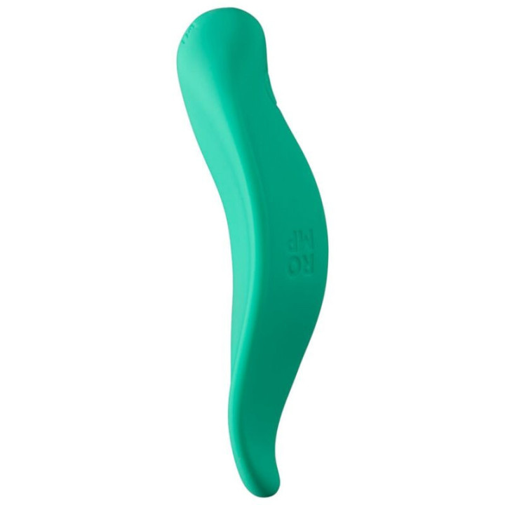 ROMP - VIBRADOR DE ONDAS. ESTIMULADOR CLITORIANO. FORMATO ERGONÔMICO. VERDE-ÁGUA