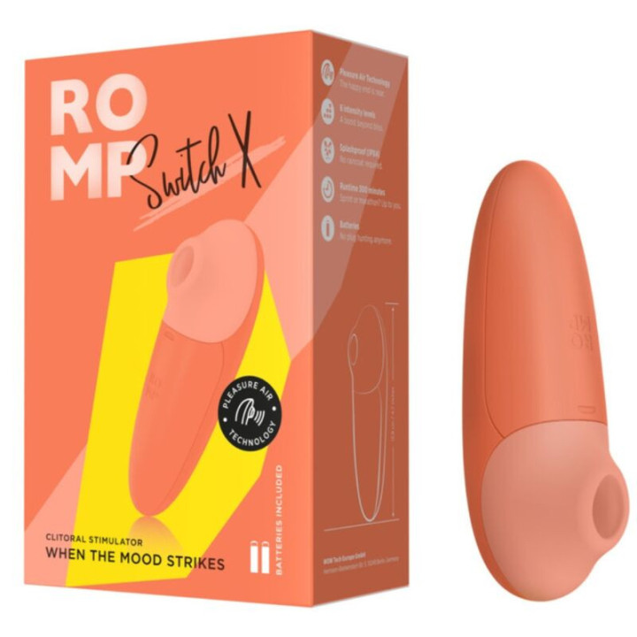 ROMP - SWITCH X ESTIMULADOR CLITORIAL 6 NÍVEIS LARANJA