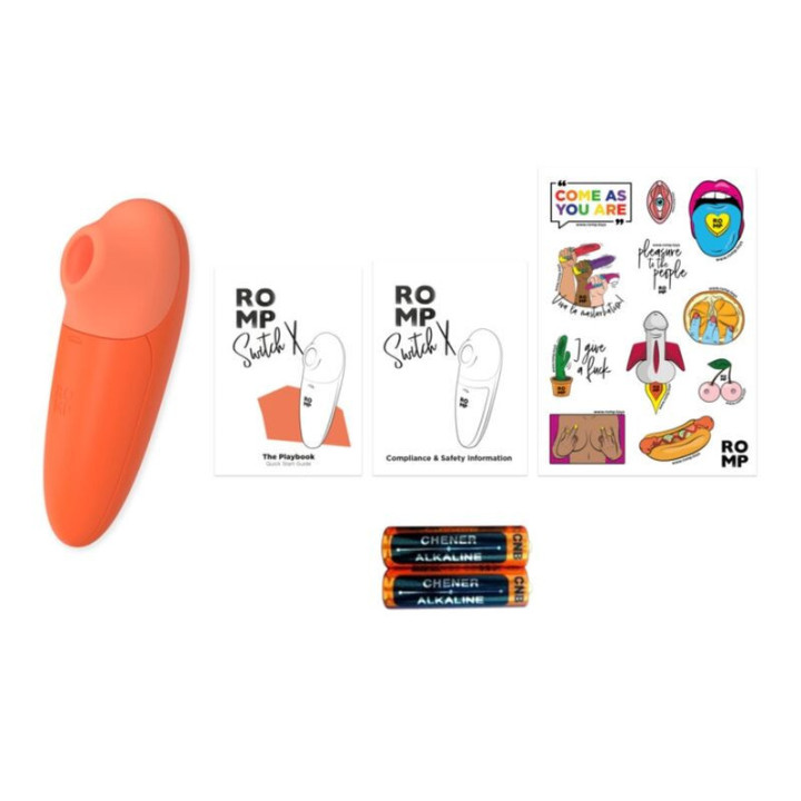 ROMP - SWITCH X ESTIMULADOR CLITORIAL 6 NÍVEIS LARANJA