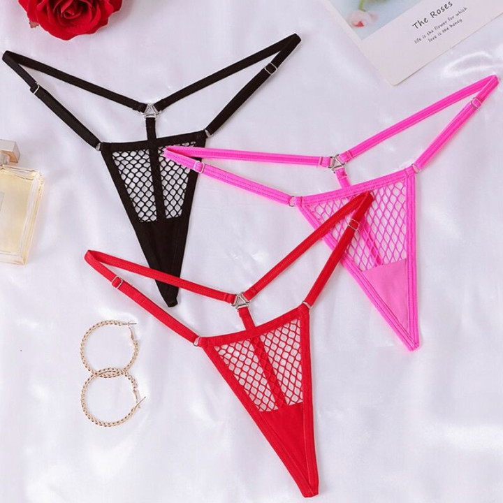 CHILIROSE - CR 4856 MICRO TANGA REJILLA NEON ROSA S/M
