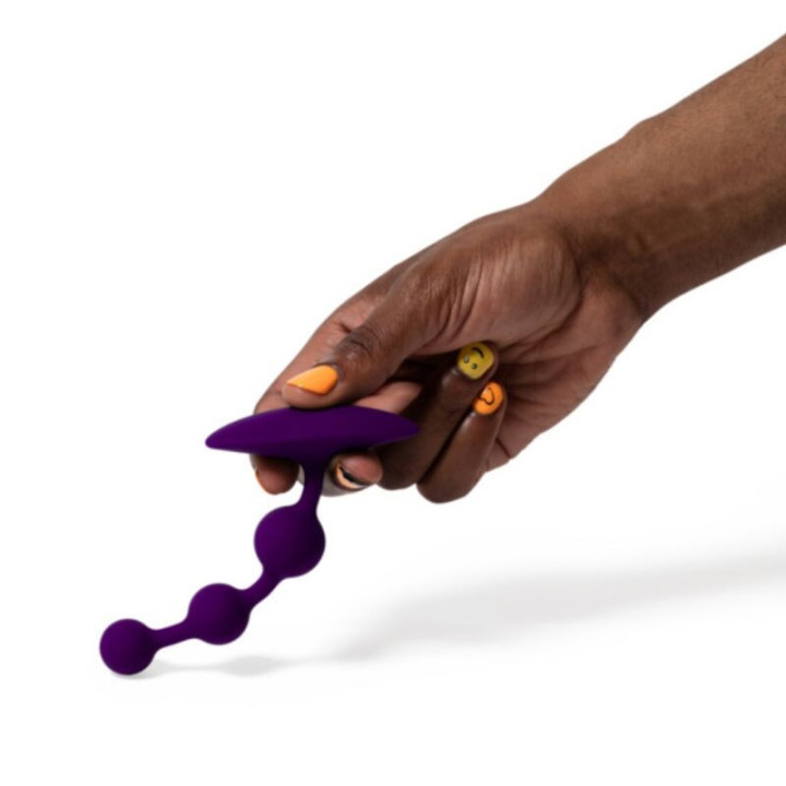 ROMP - AMP CONTAS ANAL DE SILICONE FLEXÍVEIS ROXAS 12.5 CM ROXAS