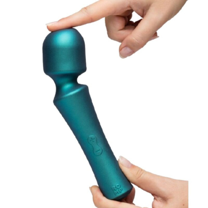 ROMP - PRESTO MINI WAND VIBRATOR COM CABEÇA FLEXÍVEL VERDE