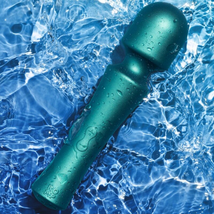 ROMP - PRESTO MINI WAND VIBRATOR COM CABEÇA FLEXÍVEL VERDE