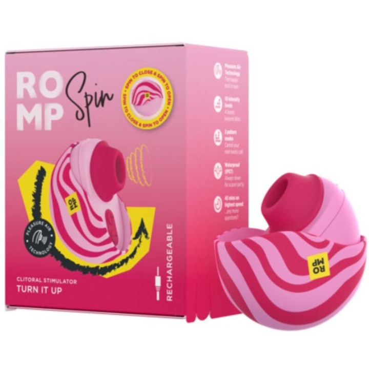 ROMP - SPIN CLITORAL SUCTION ANTITUDE COM ABERTURA E FECHAMENTO ROTATIVOS
