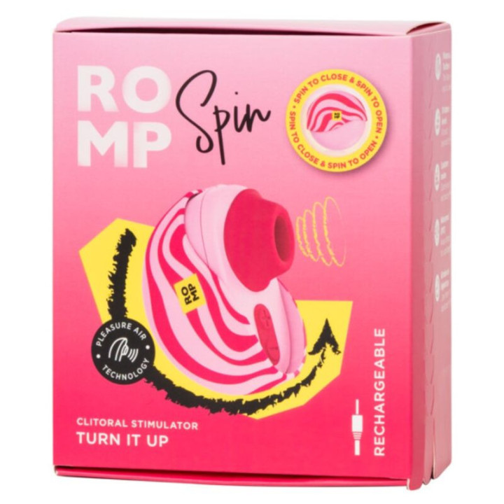 ROMP - SPIN CLITORAL SUCTION ANTITUDE COM ABERTURA E FECHAMENTO ROTATIVOS