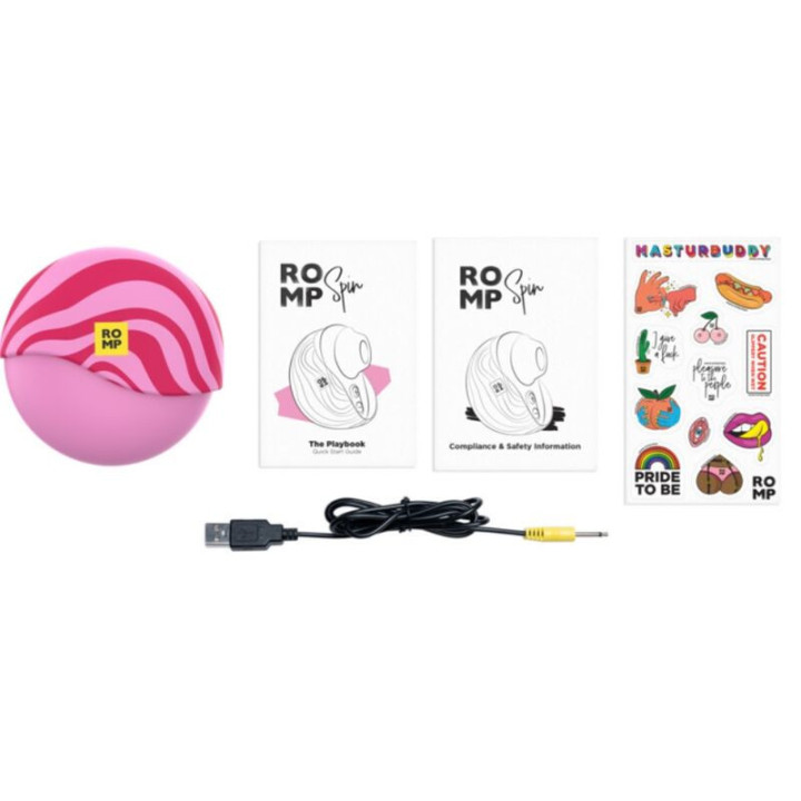 ROMP - SPIN CLITORAL SUCTION ANTITUDE COM ABERTURA E FECHAMENTO ROTATIVOS