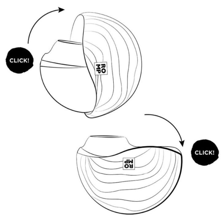 ROMP - SPIN CLITORAL SUCTION ANTITUDE COM ABERTURA E FECHAMENTO ROTATIVOS