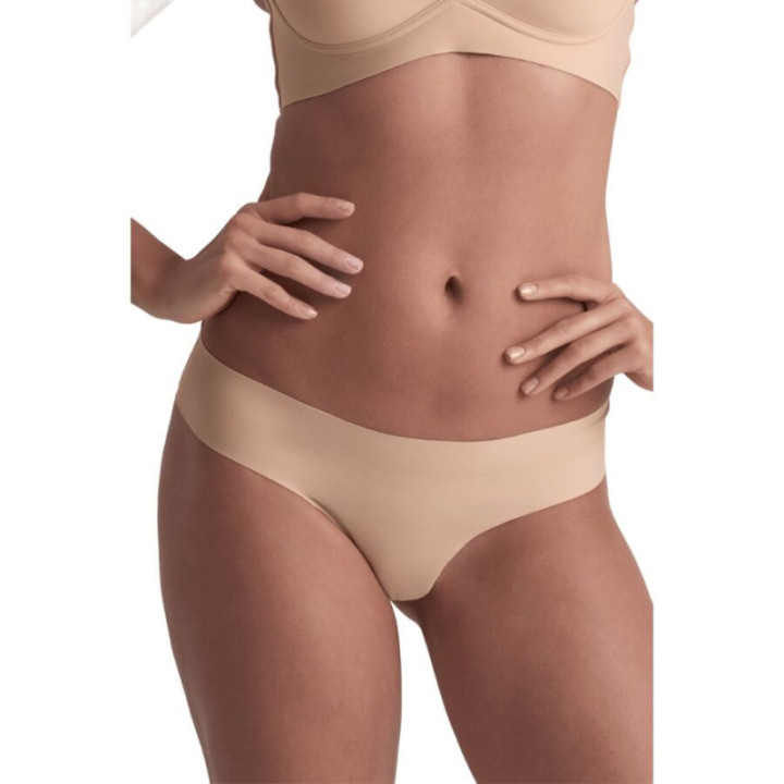 BYE-BRA - PACK 2 TANGAS INVISIBLES BEIGE Y NEGRO TALLA L