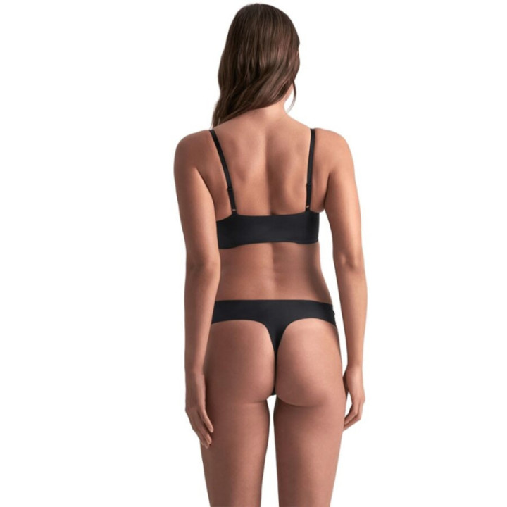BYE-BRA - PACK 2 TANGAS INVISIBLES BEIGE Y NEGRO TALLA L