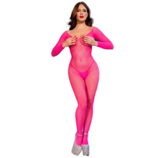 CHILIROSE - CR 4894 MEIA-CALÇA DE MALHA ROSA NEON P/M