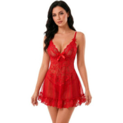 LIVCO CORSETTI FASHION - CONJUNTO NUIT CAMISETA + CALCINHA VERMELHA 2028 L/XL