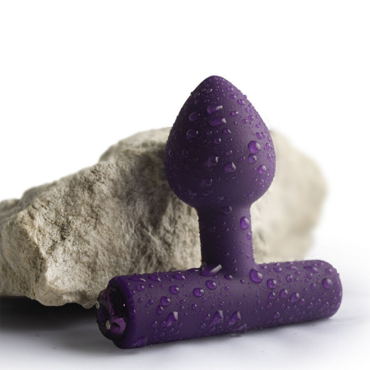 ROCKS-OFF - MINI VARINHA RECARREGÁVEL COM 16 FUNÇÕES ROSA PEÔNIA