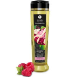 SHUNGA - ÓLEO DE MASSAGEM ORGÂNICO COM AROMA DE FRAMBOESA 240 ML