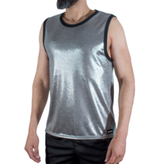 MACHO - CAMISETA COM GLITTER FINO TAMANHO S/M