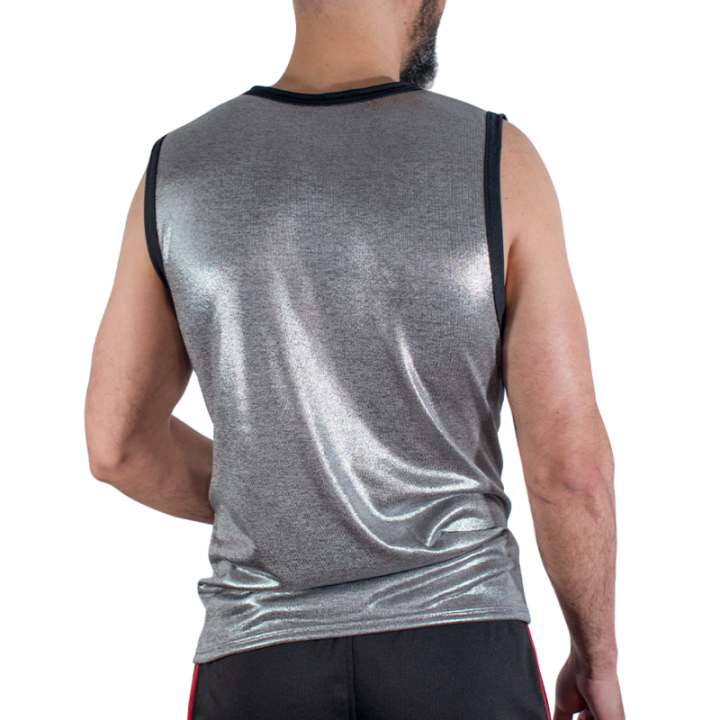 MACHO - CAMISETA COM GLITTER FINO TAMANHO S/M