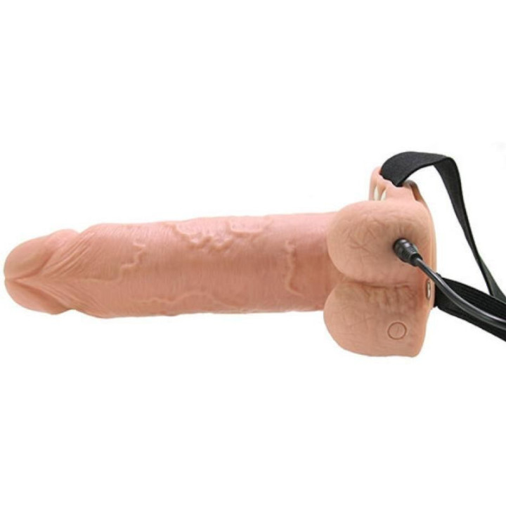 FETISH FANTASY SERIES  - STRAP-ON VIBRATÓRIO REALISTA COM BOLAS 17.8 CM