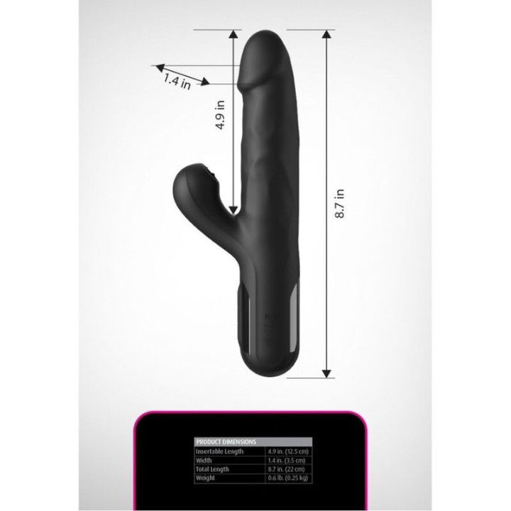 FETISH FANTASY SERIES - VIBRADOR COELHO DE SILICONE SONIX PRETO