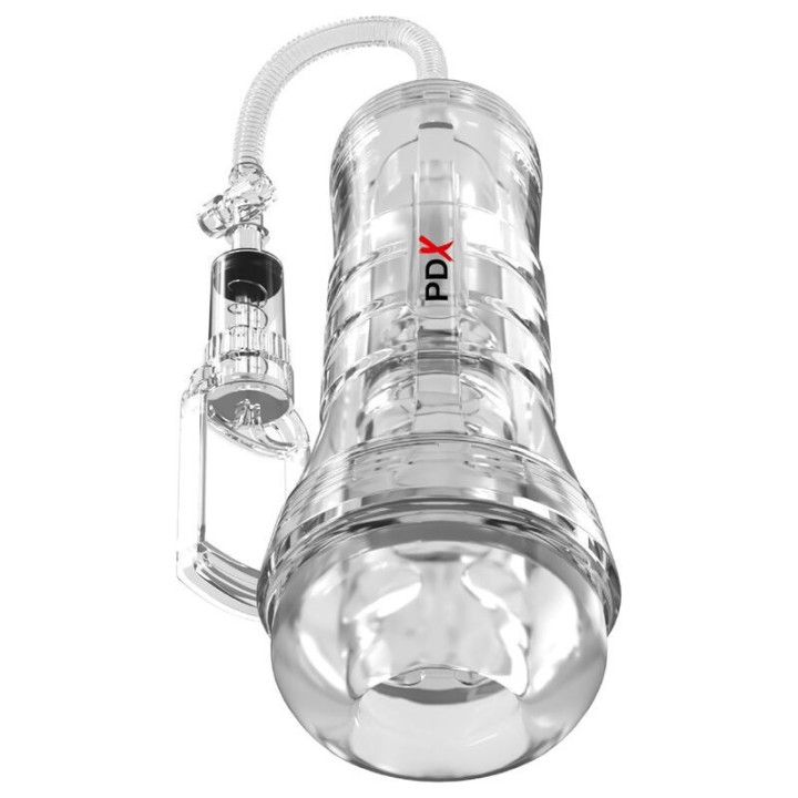 PDX ELITE - VIEWTUBE VAC XXL TRANSPARENTE STROKER COM BOMBA DE SUCÇÃO 27.3 CM