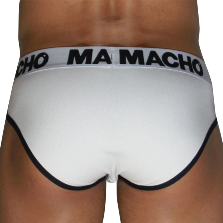 MACHO - MCH006 SLIP CLÁSSICO BRANCO + PRETO L