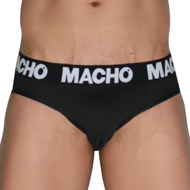 MACHO - MCH007 SLIP CLÁSSICO PRETO + PRETO S