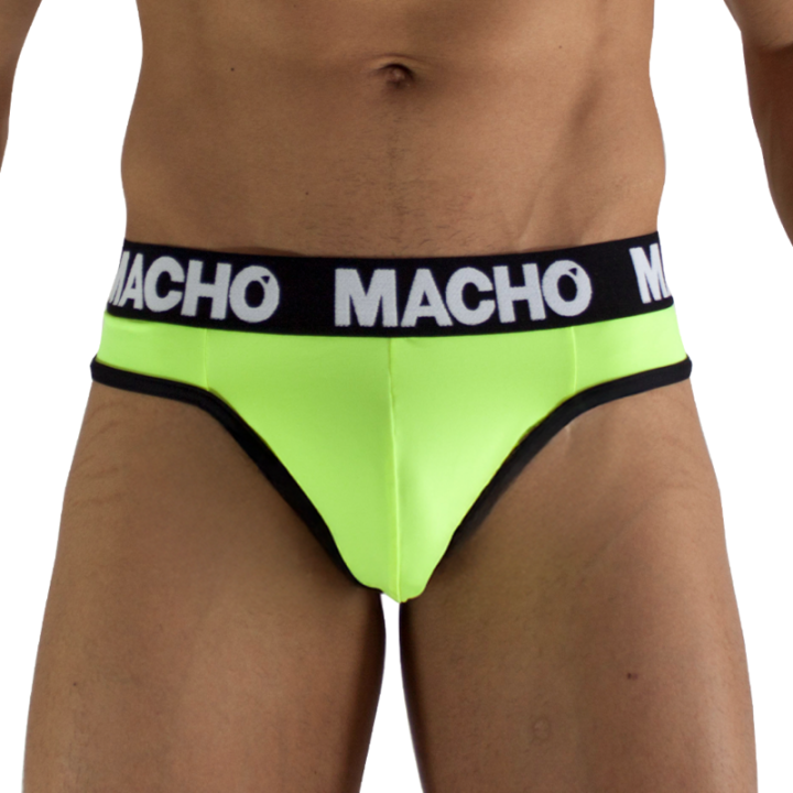 MACHO - MTG001 CALCINHA FIO DENTAL AMARELA FLUORESCENTE TAMANHO S