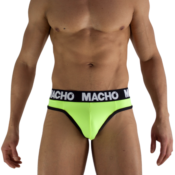 MACHO - MTG001 CALCINHA FIO DENTAL AMARELA FLUORESCENTE TAMANHO XL