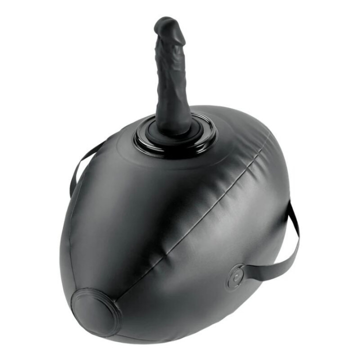 FETISH FANTASY SERIES - BODY DOCK BOLA DE AMOR INFLÁVEL COM DILDO PRETA 41.9 CM