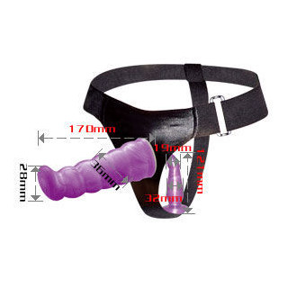 BAILE - ARNÊS ANAL E VAGINAL FÊMEA LILAC GPOINT 17 CM