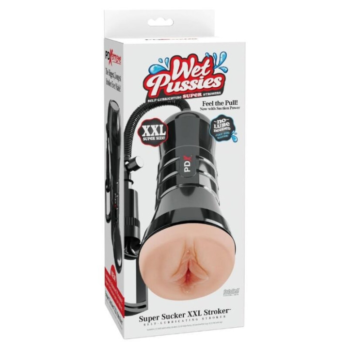 PDX EXTREME - WET PUSSIES SUPER SUCKER XXL LIGHT VAGINA STROKER COM SUCÇÃO 27.3 CM