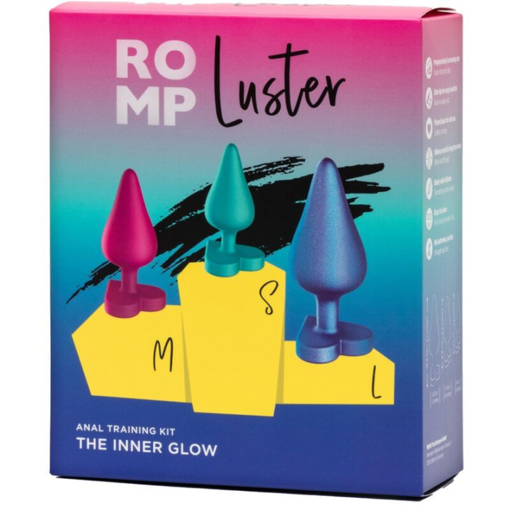 ROMP - KIT DE TREINAMENTO ANAL LUSTER P/M/G COM BASE EM FORMATO DE CORAÇÃO