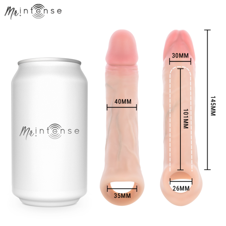 MR INTENSE - ARNOLD CAPA VIBRATÓRIA ULTRA-REALISTA PARA PÊNIS M 14.5 CM -Ø- 4 CM