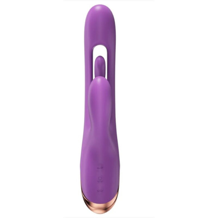 SHE.E.O - VIBRADOR RABBIT PARA PONTO G COM MOVIMENTO DIGITAL ROXO