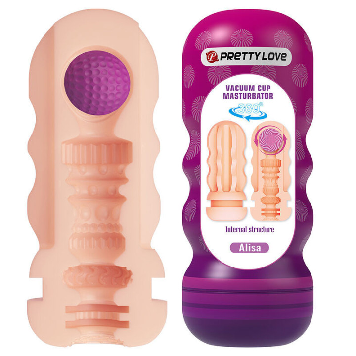 PRETTY LOVE - MASTURBADOR VAGINAL COM VENTOSA E TEXTURAS INTERNAS