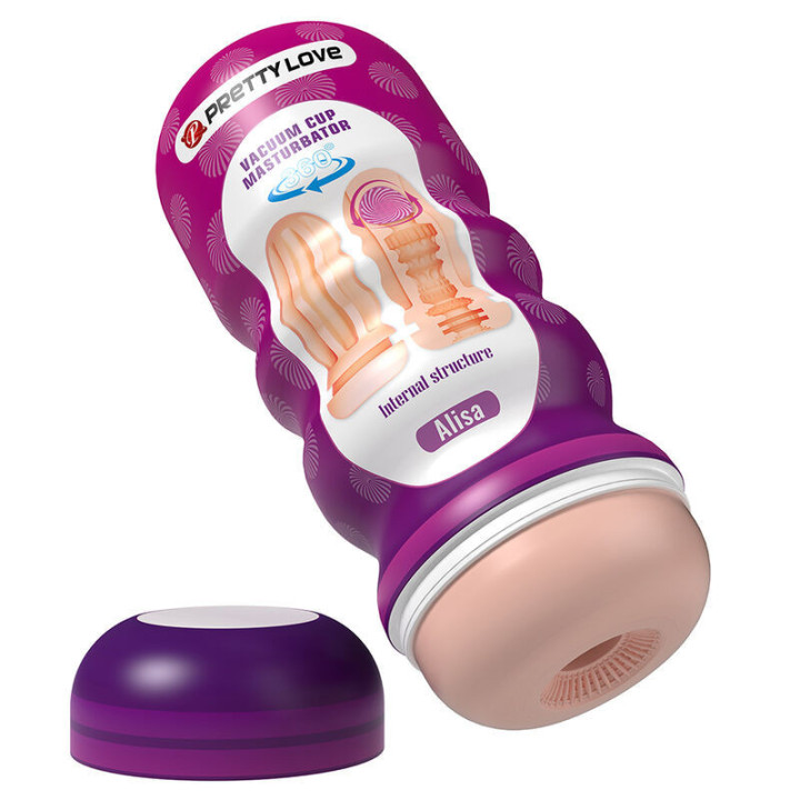 PRETTY LOVE - MASTURBADOR VAGINAL COM VENTOSA E TEXTURAS INTERNAS
