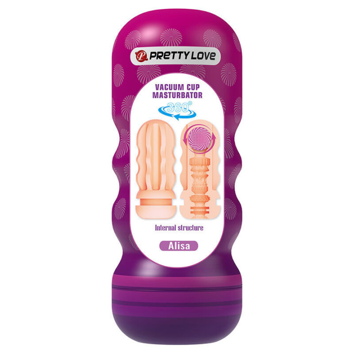 PRETTY LOVE - MASTURBADOR VAGINAL COM VENTOSA E TEXTURAS INTERNAS