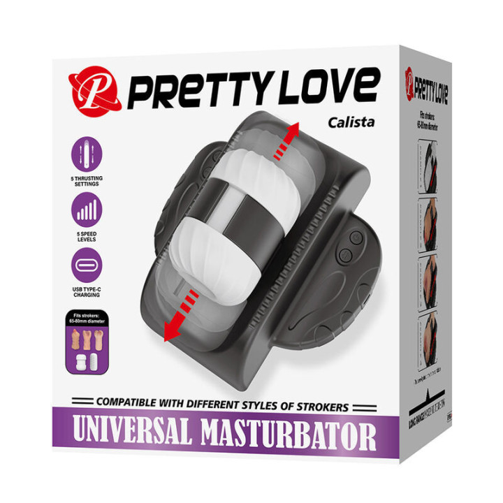 PRETTY LOVE - CALISTA UNIVERSAL AUTOMÁTICO MASTURBADOR PRETO