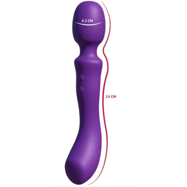 SHE.E.O - VARINHA MASSAGEADORA VIBRATÓRIA DE DUAS PONTAS ROXA