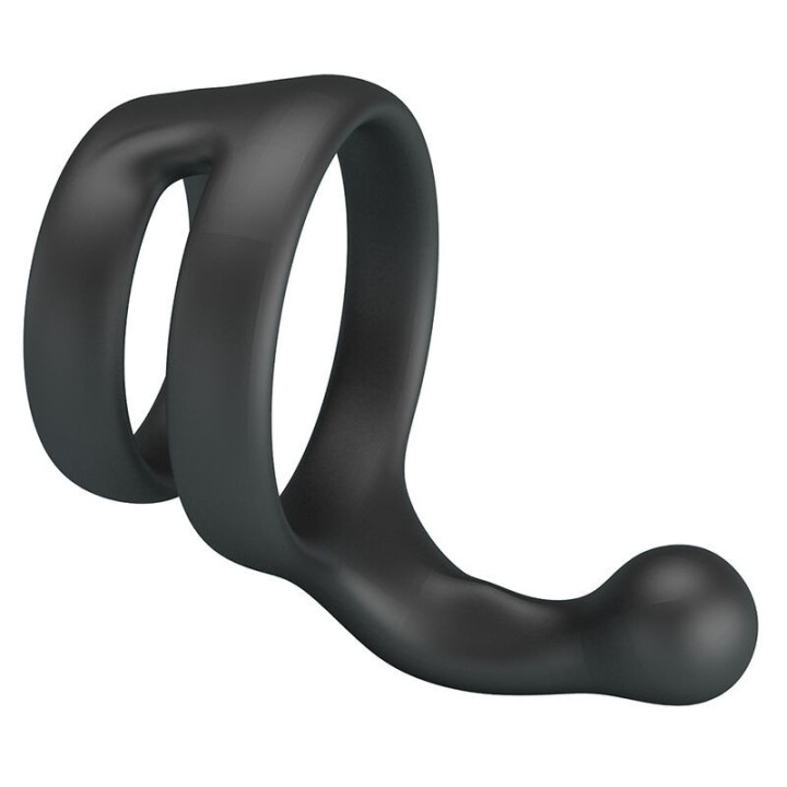 CRAZY BULL - ANEL DUPLO PARA PÊNIS E TESTÍCULOS YANCY PRETO