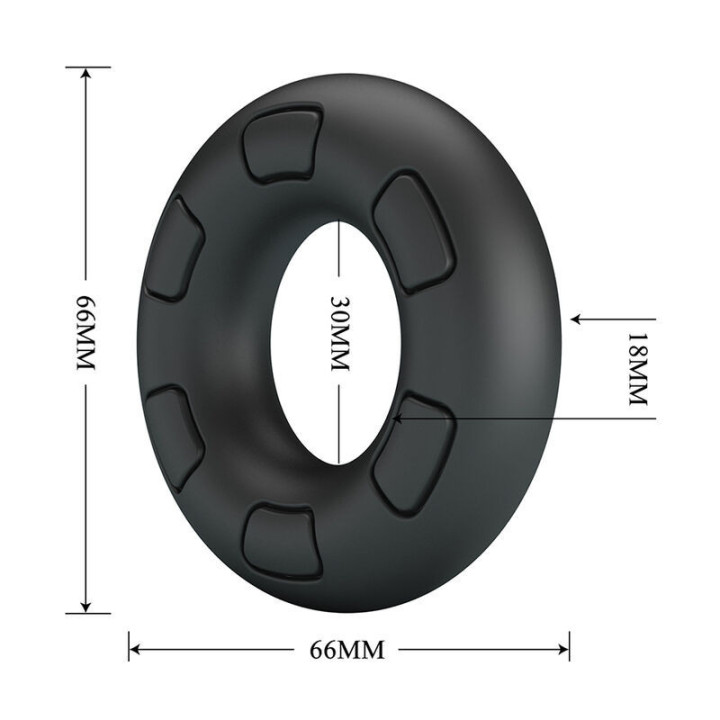 CRAZY BULL - ANEL PENIANO DE SILICONE SUPER MACIO BERTRAM PRETO